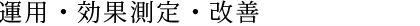 運用・効果測定・改善